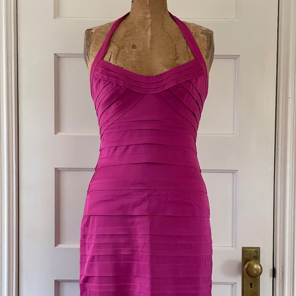 BCBG MaxAzria Begonia Pink Bandage Dress Size 8 - Picture 3 of 7